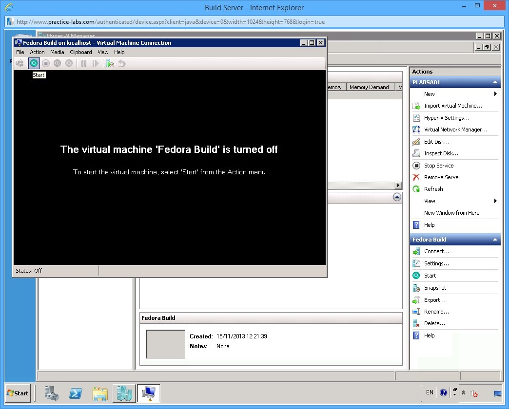 Practice Labs screenshot.